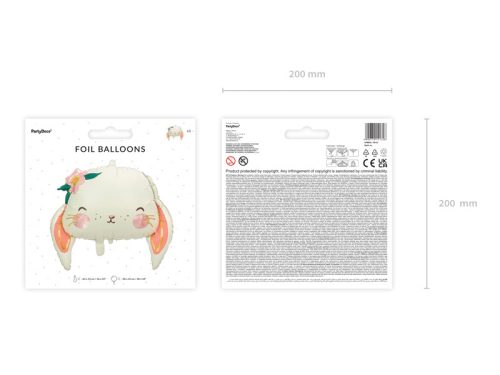 Fólia lufi Nyúl, 65x55 cm, mix