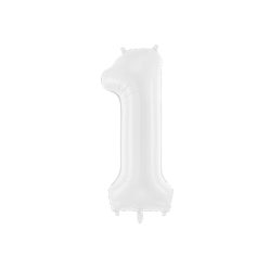   ''1'' számú fóliaballon, 86 cm, fehér