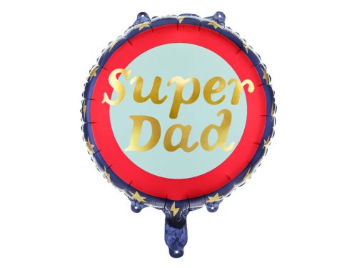 Super Dad fólia lufi, 45 cm, mix