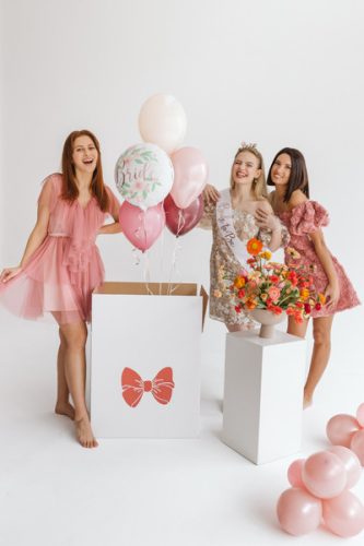 Fólia lufi Flower Bride 45cm, fehér