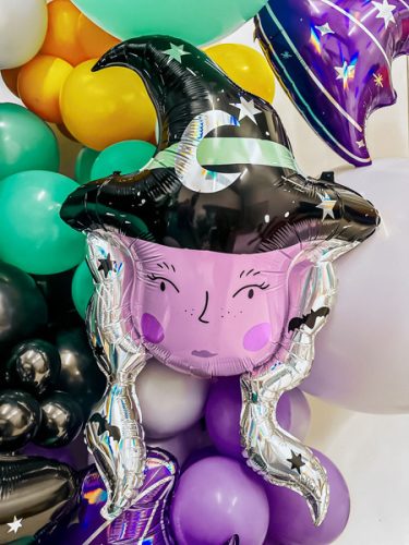 Boszorkány fólia lufi, 73,5x101 cm, mix