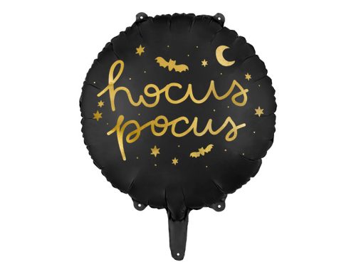 Hocus Pocus fólia lufi, 45 cm, fekete