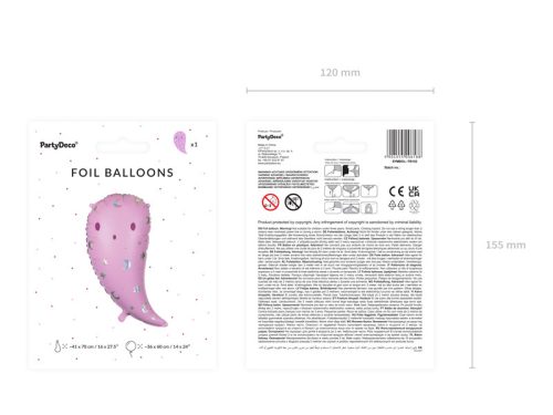 Fólia léggömb Ghost, 41x70 cm, mix