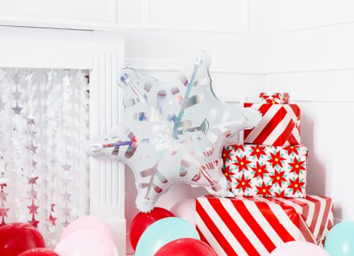 Fólia lufi Hópehely, 64x66 cm, holografikus