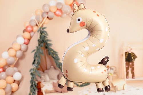 2-es számú fólia lufi - őz, 65x102 cm, keverék