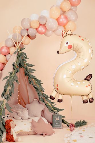 2-es számú fólia lufi - őz, 65x102 cm, keverék