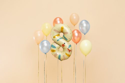 8-as számú fólia lufi - Kígyó, 55x88 cm, mix