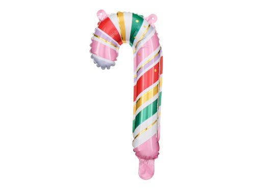 Fóliás ballon Candy cane, 18,5x35 cm, mix (1 pkt / 5 db.)