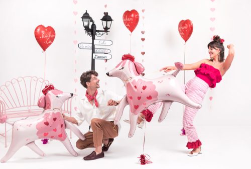 Foil balloon Heart ''Kocham CiÄ'', 45 cm, mix