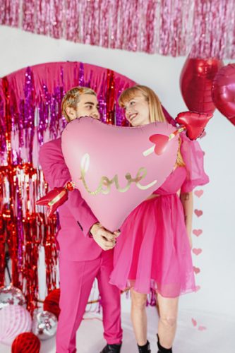 Fólia léggömb szív nyíllal