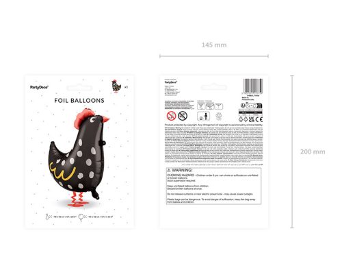 Foil balloon Rooster, 48x60 cm, mix