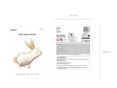 Fólia lufi Hare, 67x88 cm, mix