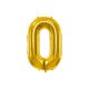 ''0'' számú fólia lufi, 86 cm, arany