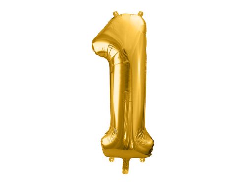 ''1'' számú fóliás léggömb, 86 cm, arany