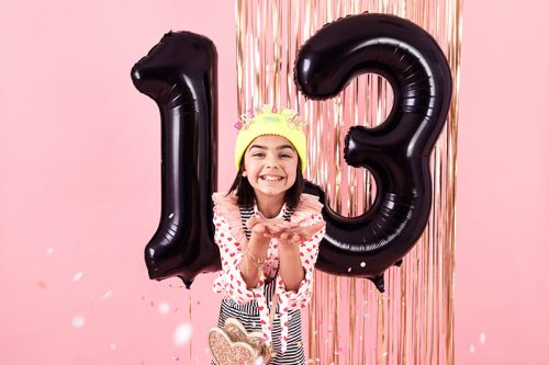 ''3'' számú fólia lufi, 86 cm, fekete