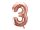''3'' számú fólia lufi, 86 cm, rózsaszín arany