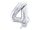 ''4'' számú fóliás léggömb, 86 cm, ezüst
