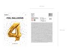 ''4'' számú fólia léggömb, 86 cm, arany
