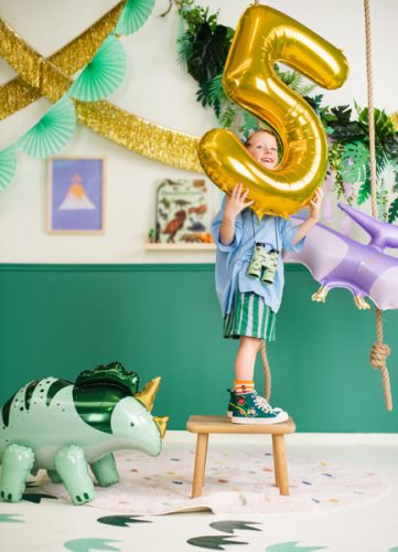 ''5'' számú fólia léggömb, 86 cm, arany