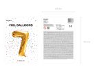 ''7'' számú fóliás léggömb, 86 cm, arany