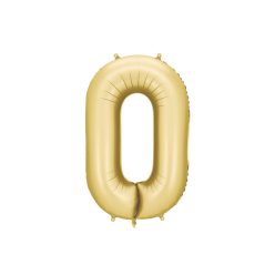 '0' számú fólia léggömb, 86 cm, arany