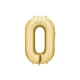 '0' számú fólia léggömb, 86 cm, arany