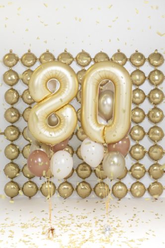 '0' számú fólia léggömb, 86 cm, arany