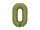 Fóliás léggömb "0", 86 cm, olíva