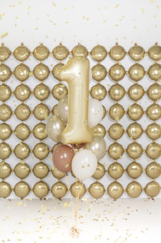 1-es számú fólia léggömb, 86 cm, arany