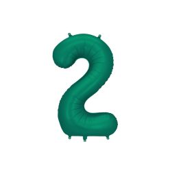   ''2'' számú fóliás léggömb, 86 cm, üveg zöld