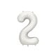 ''2'' számú fóliás léggömb, 86 cm, ezüst