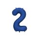 '2-es' számú fóliás léggömb, 86 cm, sötétkék