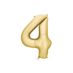 '4'-es számú fólia léggömb, 86 cm, arany