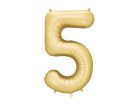 '5' számú fólia léggömb, 86 cm, arany