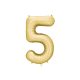 '5' számú fólia léggömb, 86 cm, arany