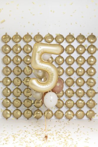 '5' számú fólia léggömb, 86 cm, arany