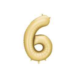 '6'-os számú fólia léggömb, 86 cm, arany
