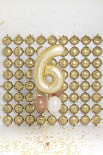 '6'-os számú fólia léggömb, 86 cm, arany