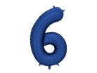 '6-os' számú fólia léggömb, 86 cm, sötétkék