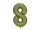 ''8'' számú fólia lufi, 86 cm, olíva
