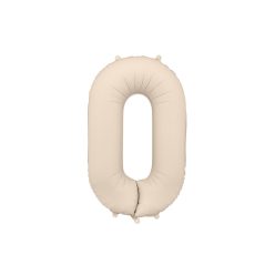   ''0'' számú fóliás léggömb, 86cm, világos melegszürke