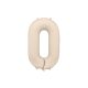 ''0'' számú fóliás léggömb, 86cm, világos melegszürke