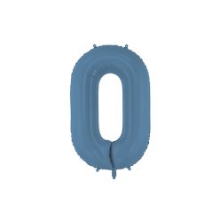   ''0'' számú fóliás léggömb, 86 cm, sötétkék