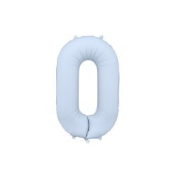   ''0'' számú fóliás léggömb, 86cm, ködkék