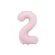 ''2'' számú fólia lufi, 86 cm, világos rózsaszín