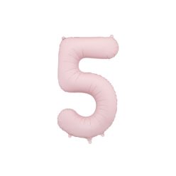   ''5'' számú fólia lufi, 86 cm, világos rózsaszín