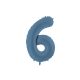 ''6'' számú fóliás léggömb, 86 cm, sötétkék