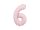 ''6'' számú fólia lufi, 86 cm, világos rózsaszín