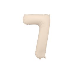   ''7'' számú fólia lufi, 86 cm, világos meleg szürke