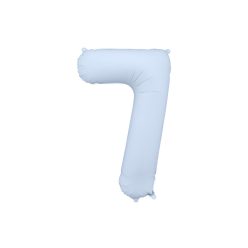   ''7'' számú fóliás léggömb, 86cm, ködkék